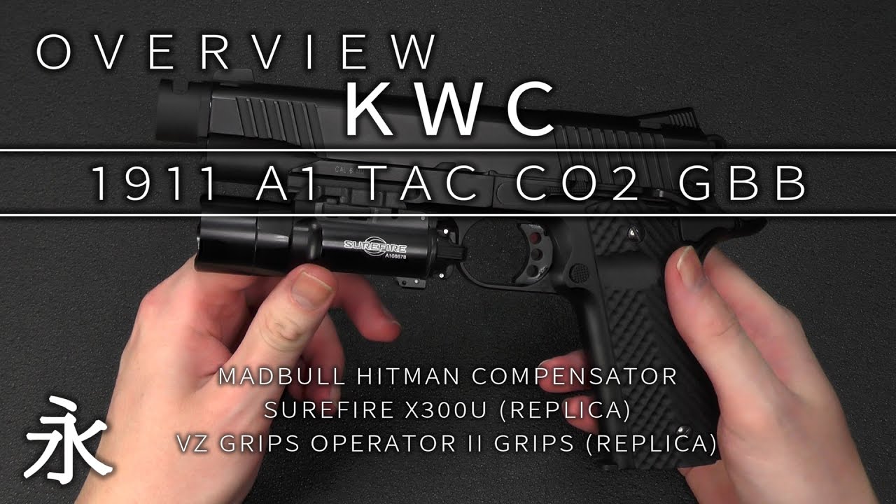 Overview: KWC 1911 A1 TAC CO2 GBB pistol (Customized)