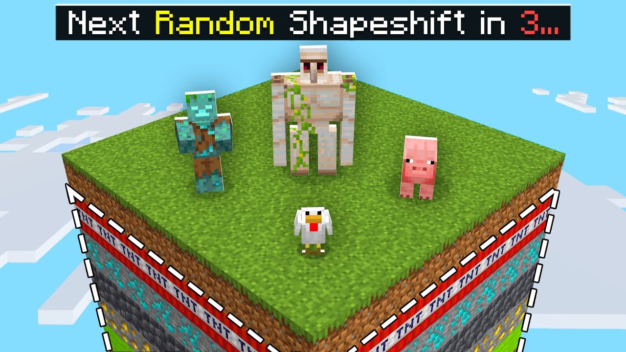 Minecraft One Chunk, But We Shapeshift Every 30 Seconds...