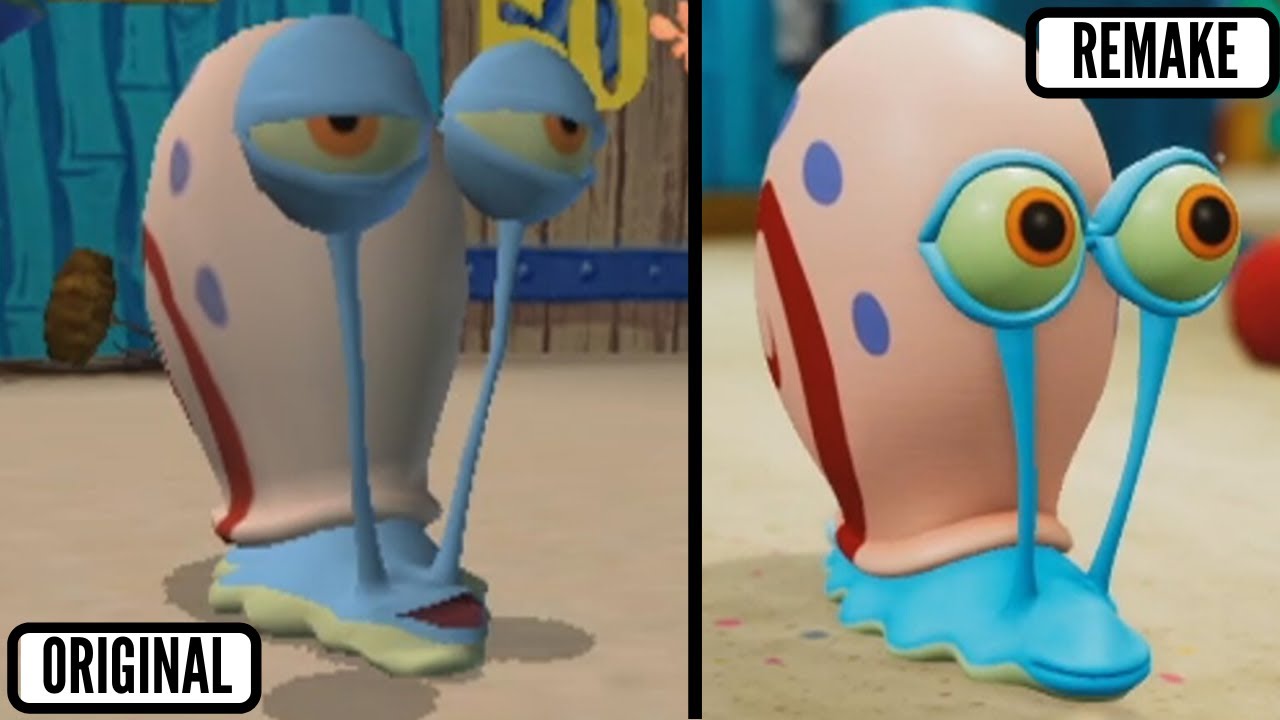 Comparación de Spongebob: Battle for Bikini Bottom - Rehydrated vs Original