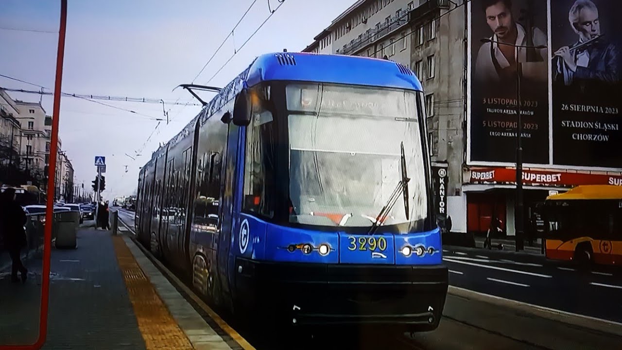 Przejazd Świątecznym tramwajem 22/23 Linia 9 Centrum-Plac Narutowicza