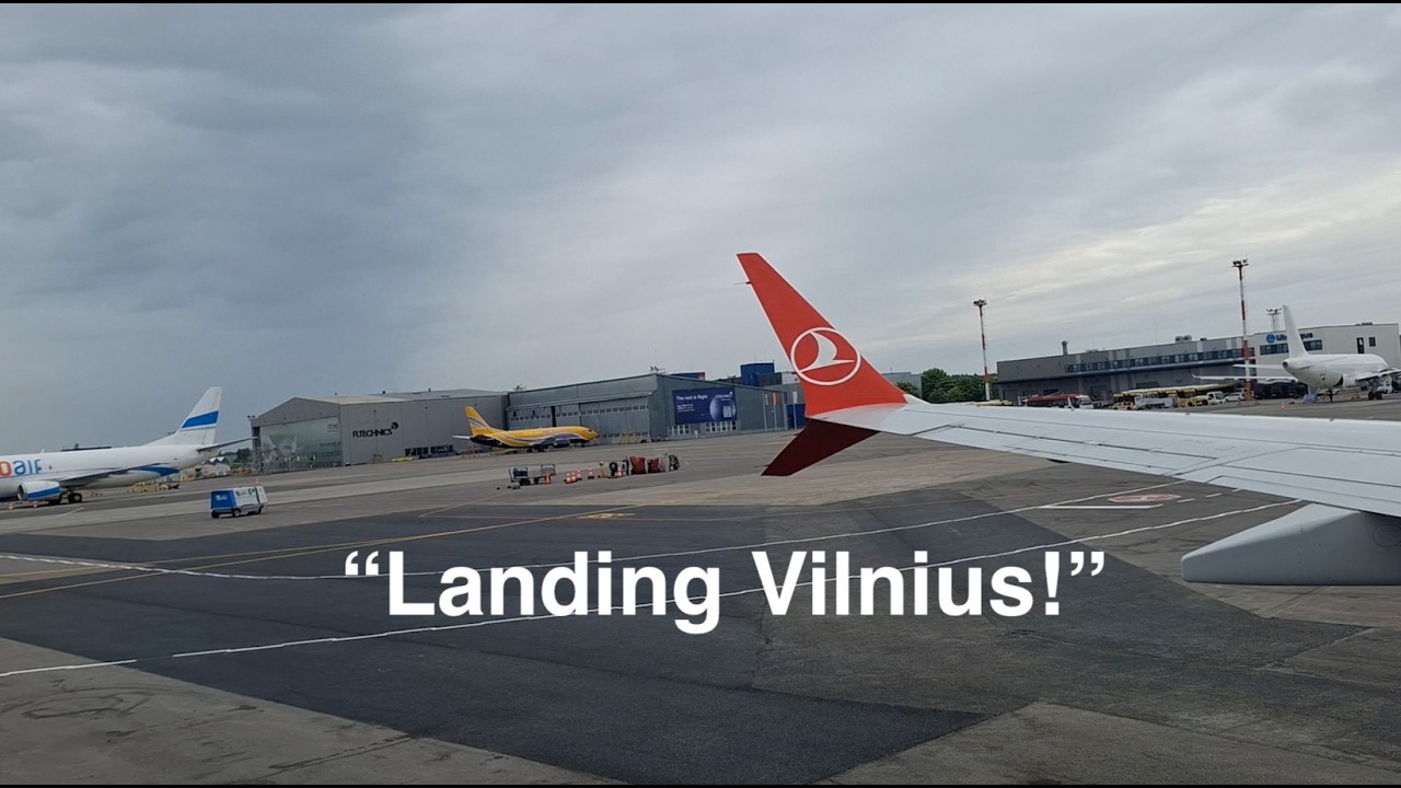 Penerbangan dari Tuki ke Vilnius Airport 🇱🇹 | Full Flight & Amazing Landing View
