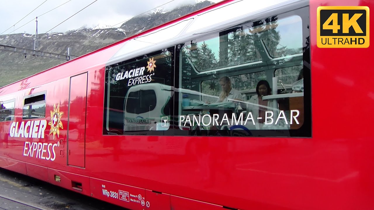 4K Aboard the Glacier Express, from Chur to Zermatt.
