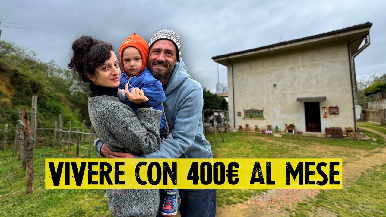 La famiglia che vive felice in campagna in autosufficienza