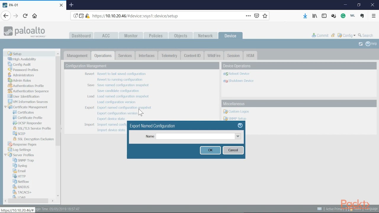 Palo Alto Firewall - Configuration Revisions, Backups, and Restores