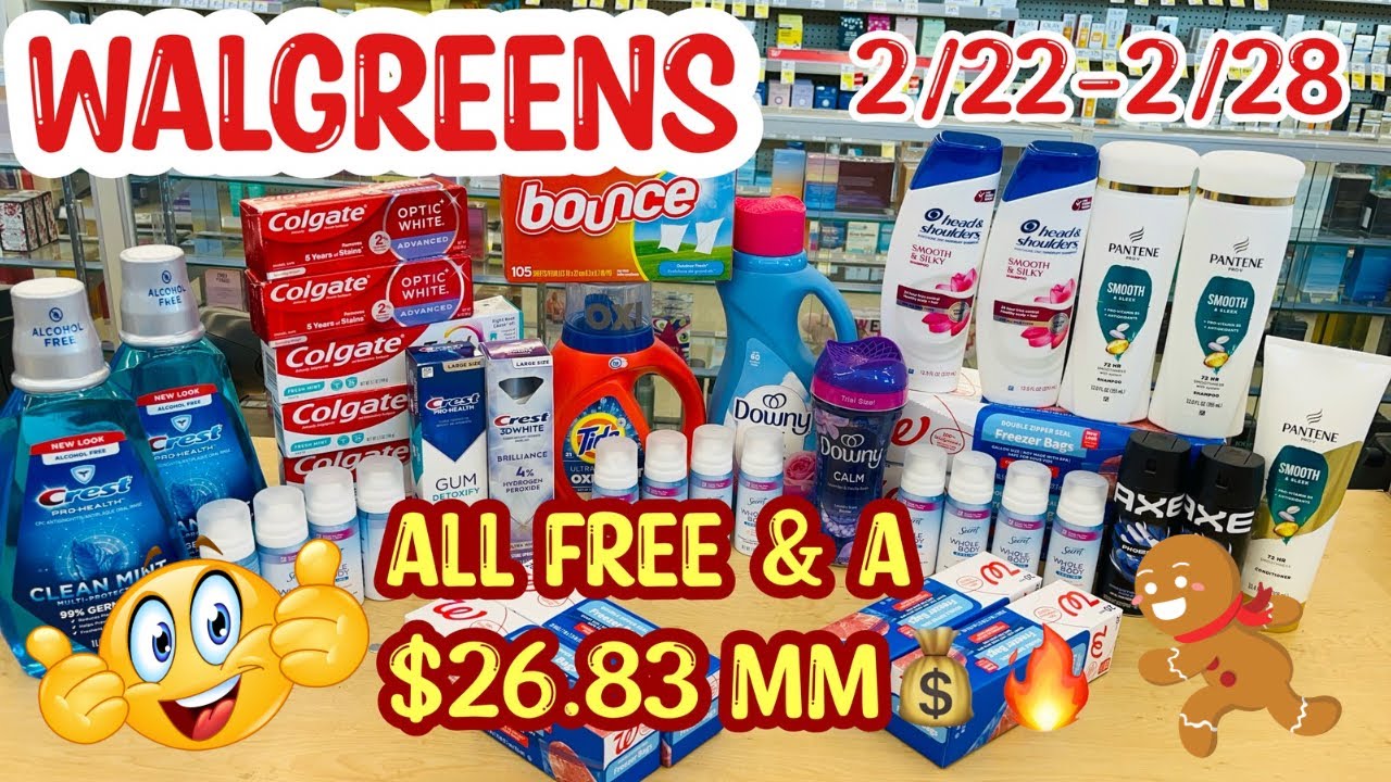 Walgreens Haul || 2/22 - 2/28 || All FREE + a Huge Money Maker of $26.83 || P & G Deals 🏃‍♂️🔥🔥