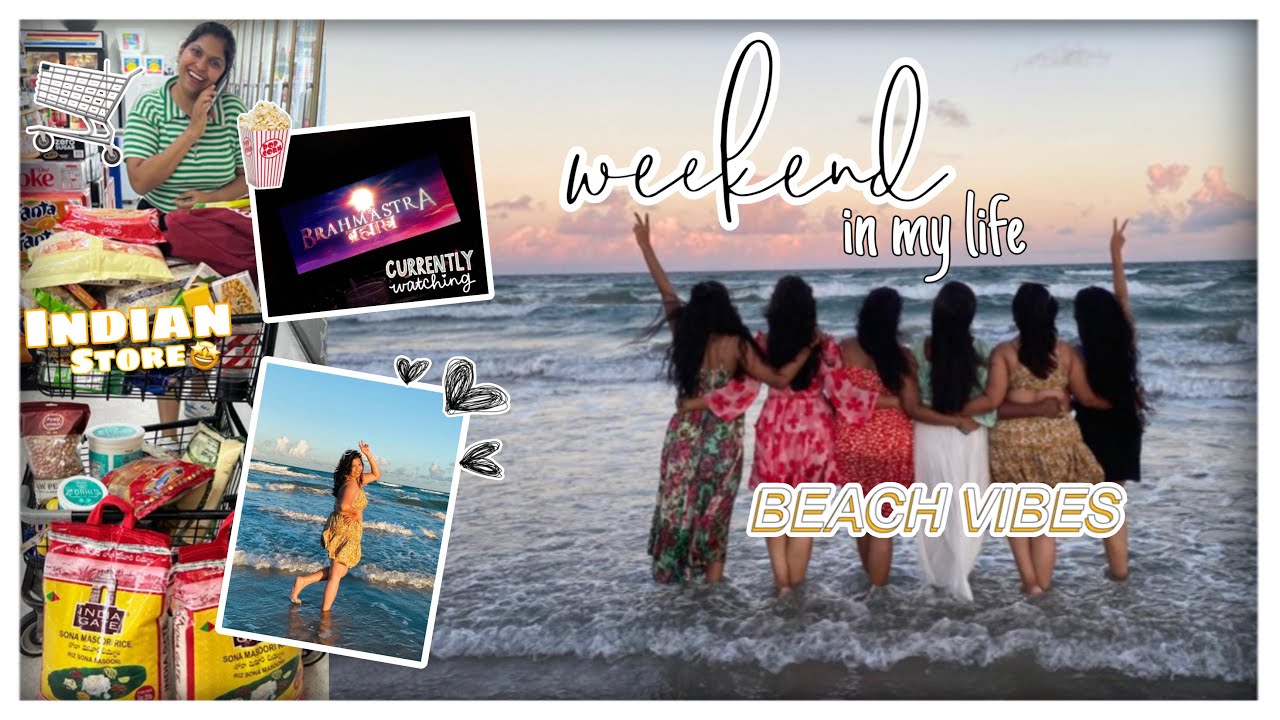 Weekend Life in Corpus Christi: Beach Day, Groceries, and Movies! 🏖️🛒🎬 | #students | DHRUTI JOSHI