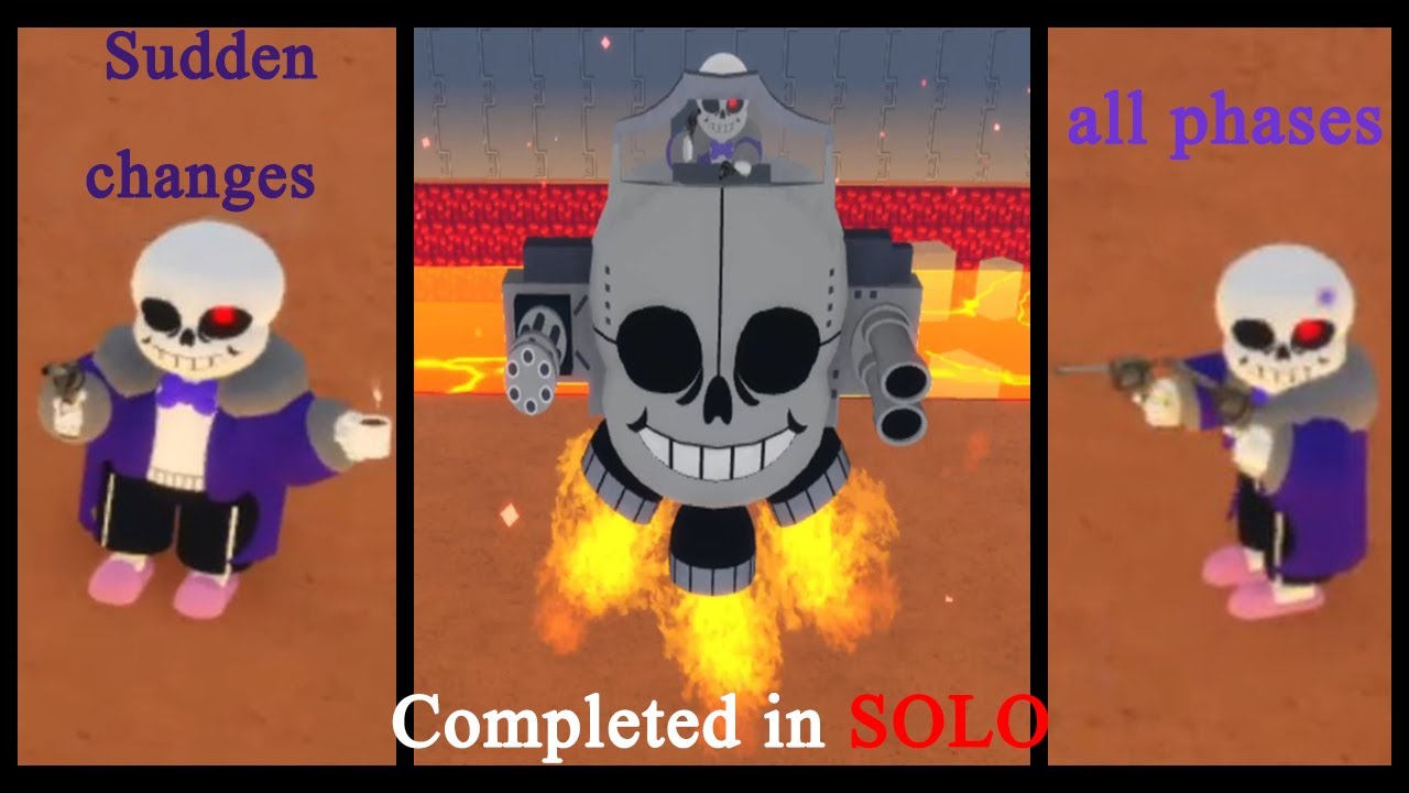 Sudden Changes Sans completed (SOLO) - Roblox Unwavering Soul