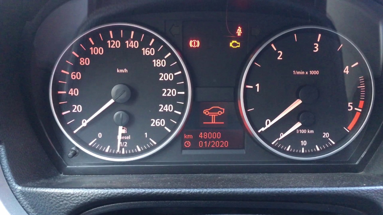 BMW 320d. E90/ 2005. Service reset.
