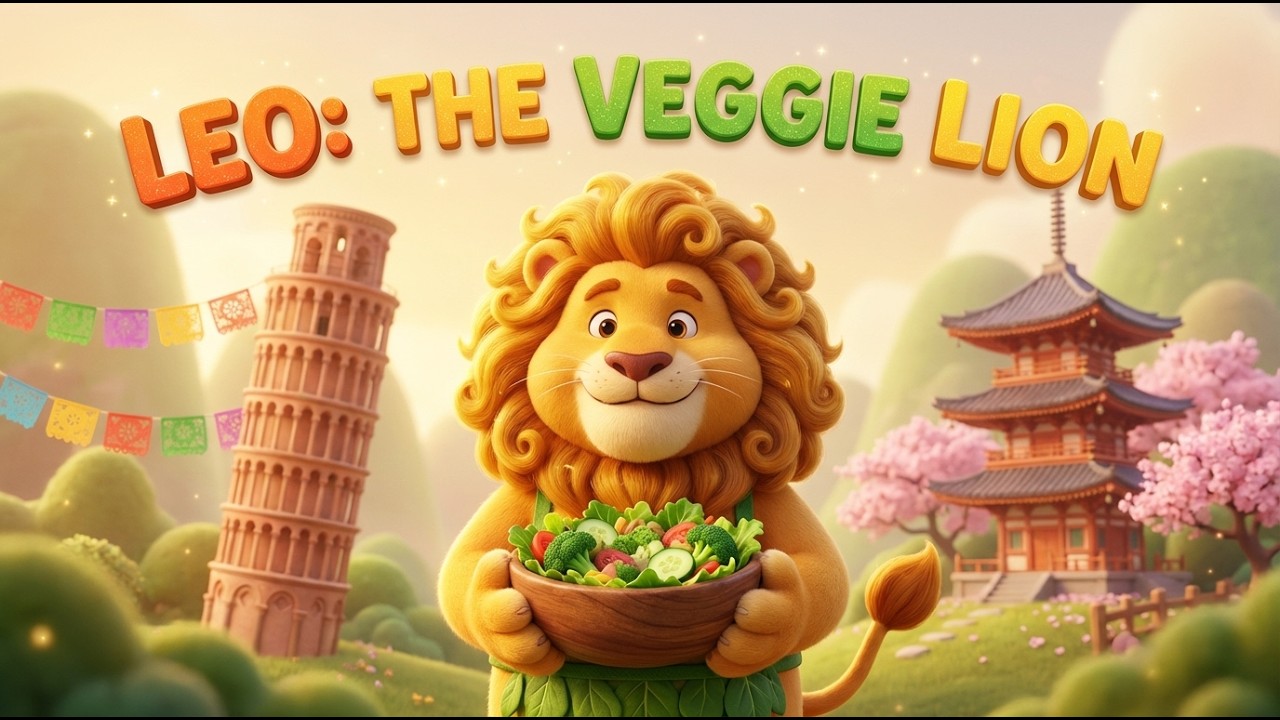 🦁 Leo el León: ¿Un león que come ensalada? | Aprende inglés y valores con canciones infantiles