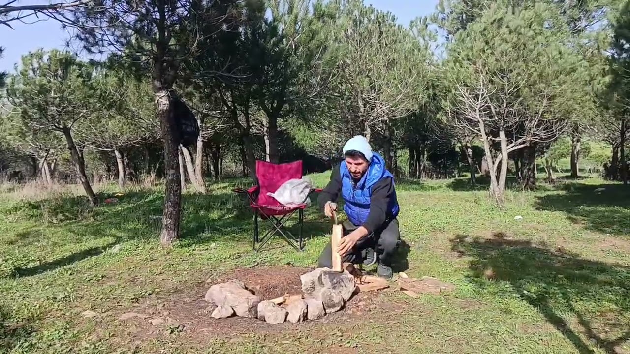 ORMANDA ODUN ATEŞİNDE KAHVALTI 