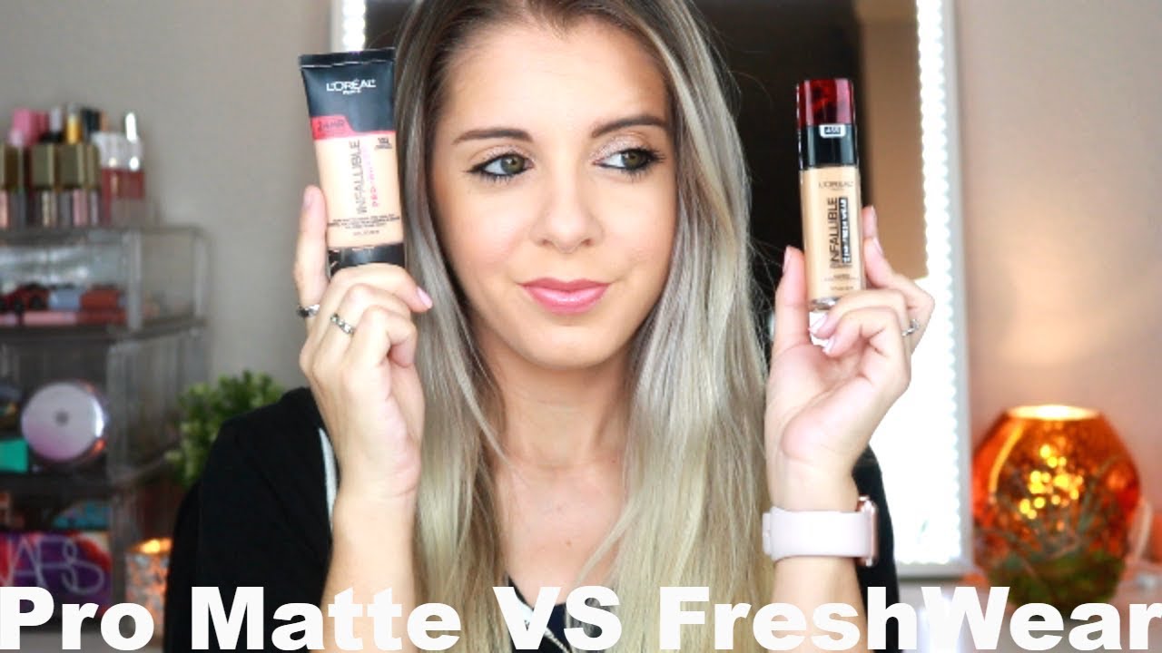 L'Oreal Infallible 24 HR Freshwear Foundation VS L'Oreal Infallible Pro Matte Foundation