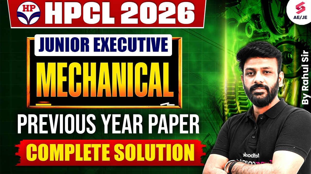 HPCL Recruitment 2026 | HPCL Junior Executive Mechanical Previous Year Question Paper | Rahul Sir