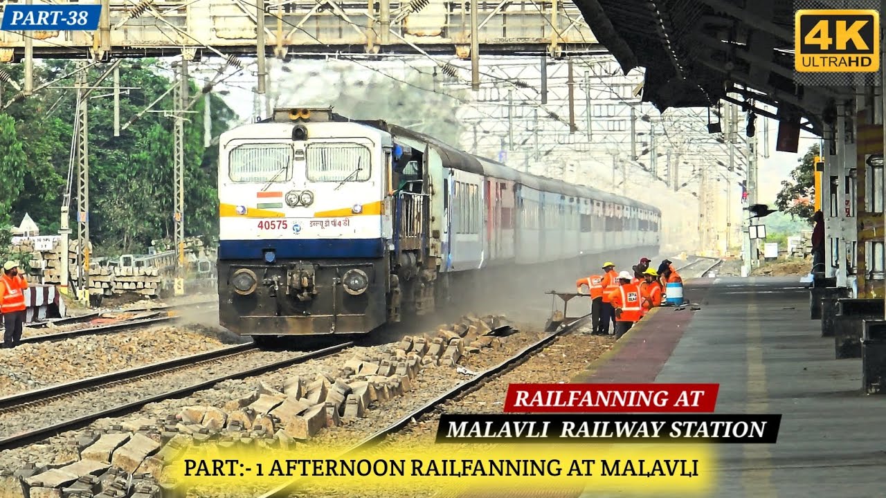 PART-38 Railfanning At Malavli,High Spped Afternoon Action#deccanexpress #koynaexpress #udyanexpress