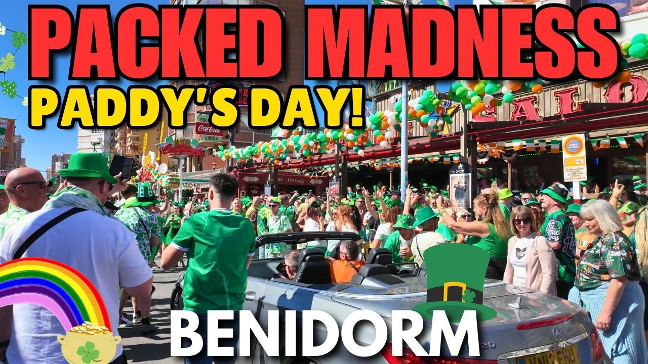 Benidorm JAM-PACKED Like NEVER Before! 😱🔥 St. Patrick's Day MADNESS!
