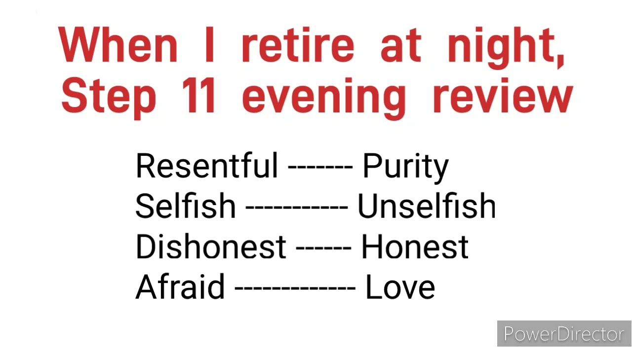 @AA100011 - AA step 11 - Evening  Review - p86