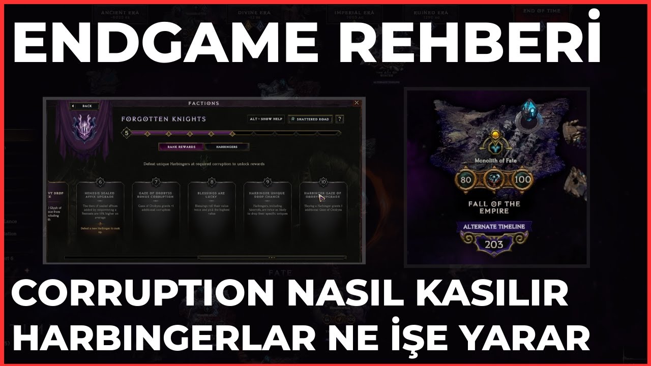 Endgame ve Corruption Rehberi / Forgotten Knight (Harbinger) Faction Rehberi / Last Epoch Rehber
