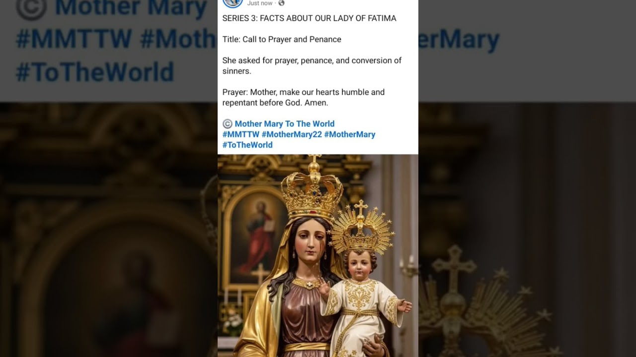 Mother Mary asked for prayer, penance, and conversion of sinners.