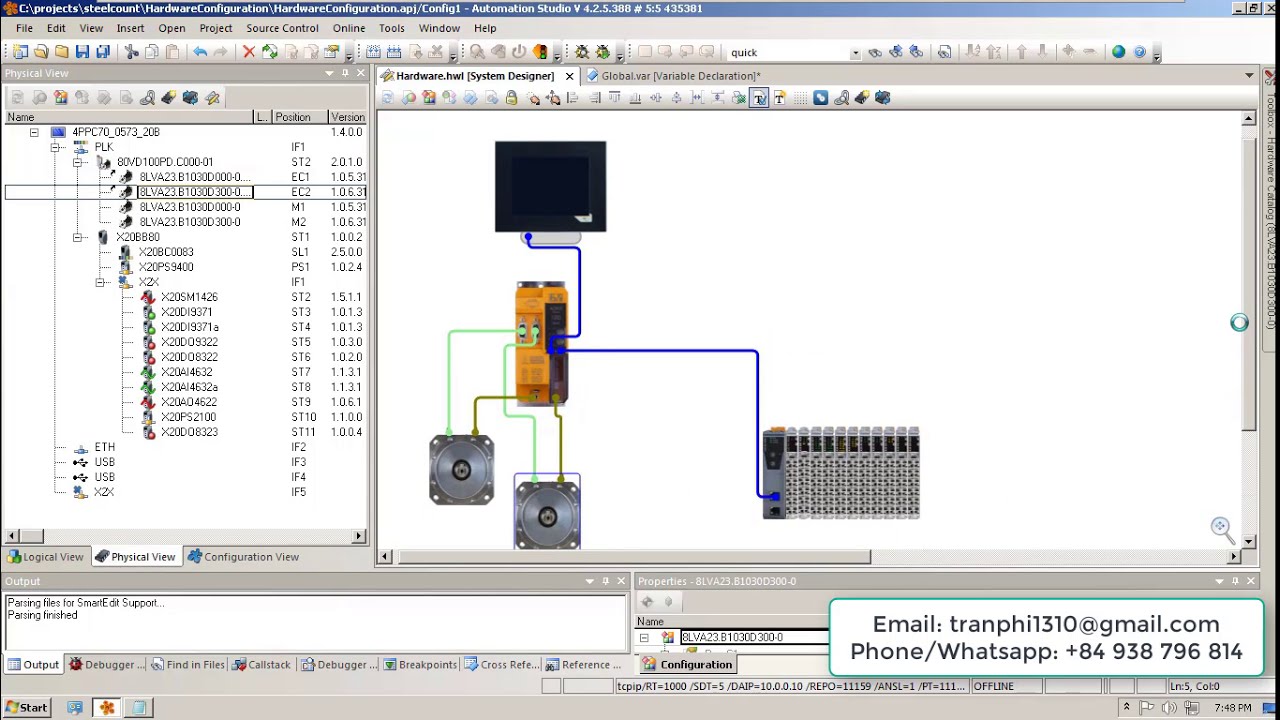B&R Automation Studio 4: Hardware Configuration (Cấu hình phần cứng trong Automation Studio 4)