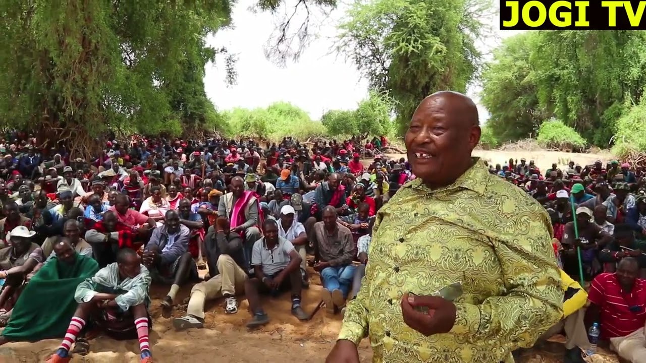 FORMER SPEAKER FRANCIS OLE KAPARO EMOTIONAL SPEECH DURING SECURITY PEACE MEETING AT KIBISING ISIOLO.