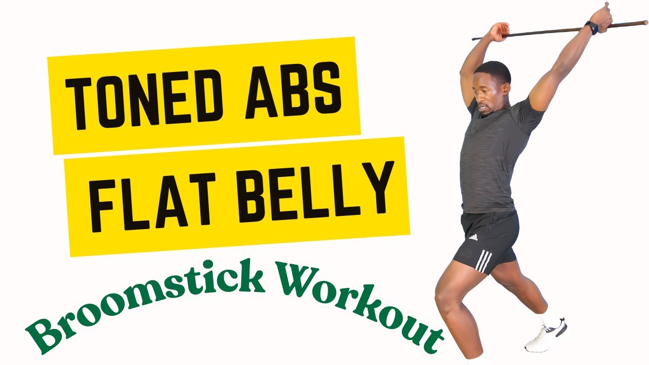GET TONED ABS with this AMAZING 30 Minute Broomstick Workout for a FLAT BELLY