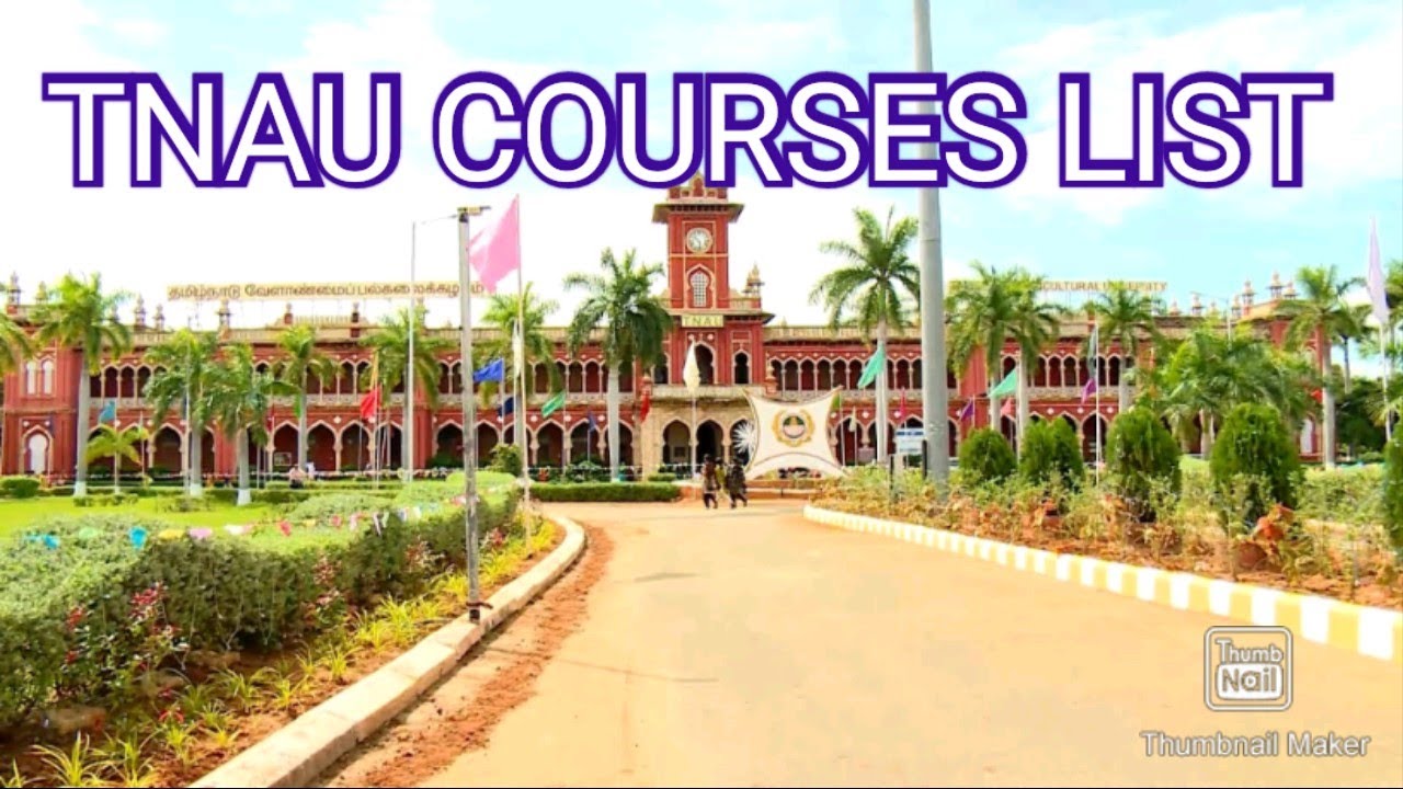 TNAU COURSES  LIST