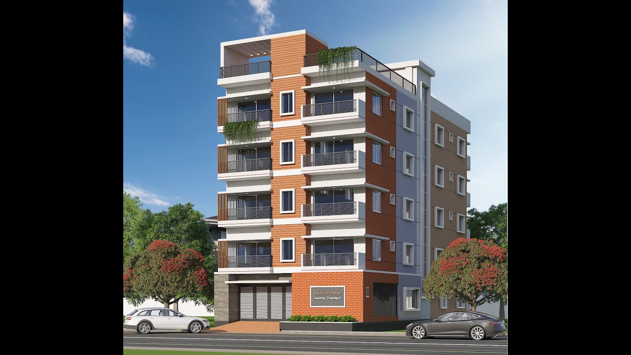 (35'X75') জায়গায় ৩ ইউনিটের পাঁচতলা বাড়ি।