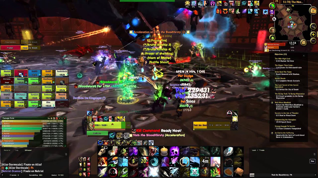 Wow 5.4.8 Beast Mastery Hunter one button macro Soo 25man Thok The Bloodthirsty