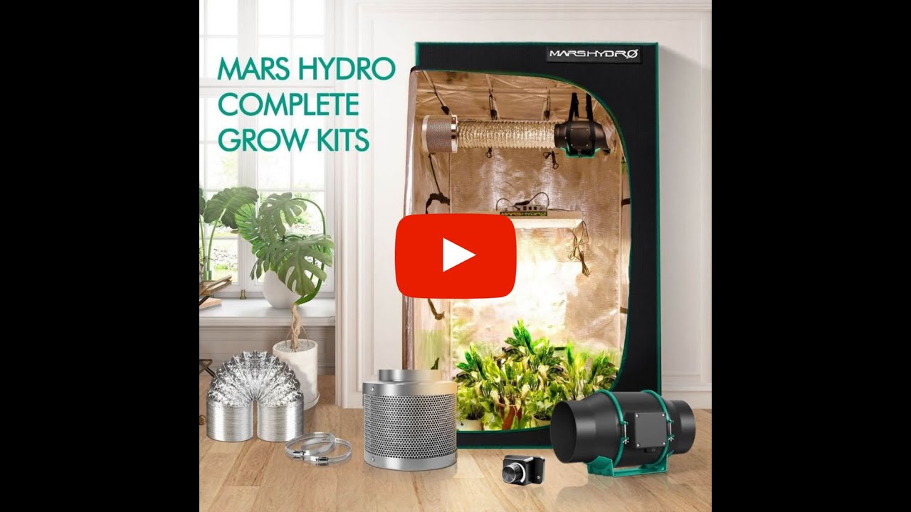 Mars Hydro TSW 2000 LED Grow Light + 4' x 4' Grow Tent + Inline Fan Combo with Speed Controller