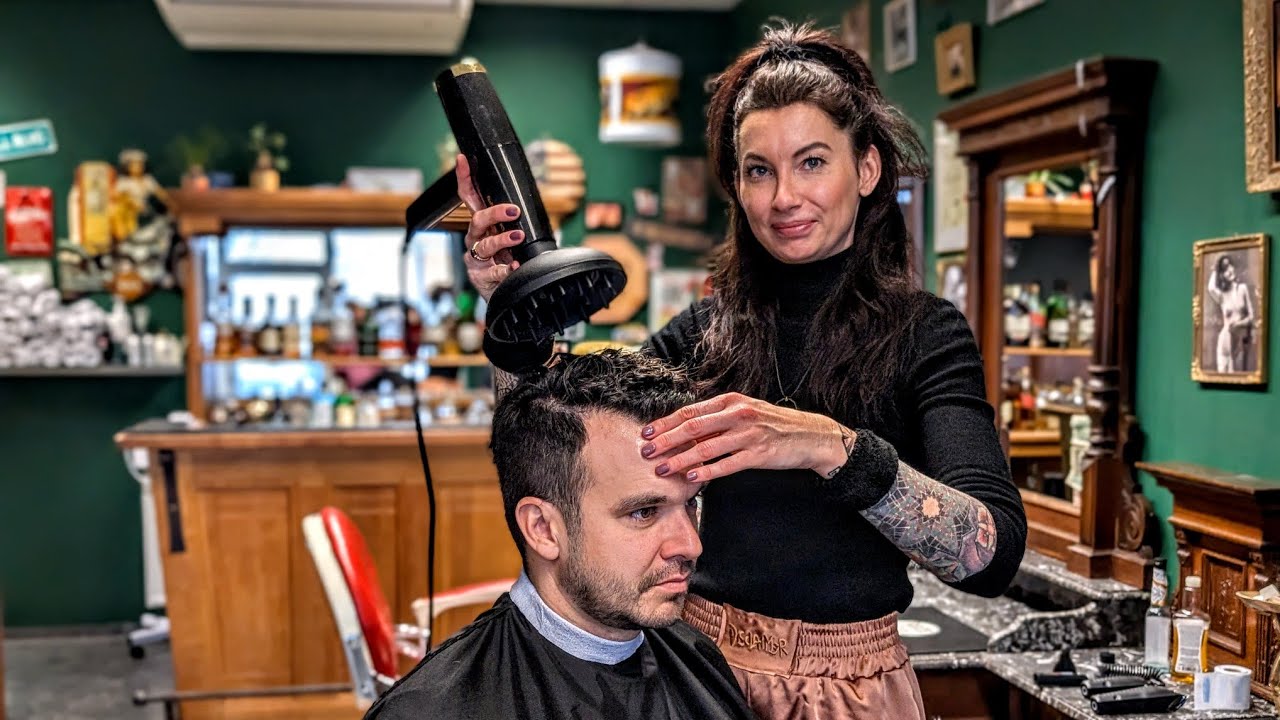 Relaxing ASMR Men’s Haircut ✂️ | Perfect Fade & Curly Top at Kopfsache Barbershop