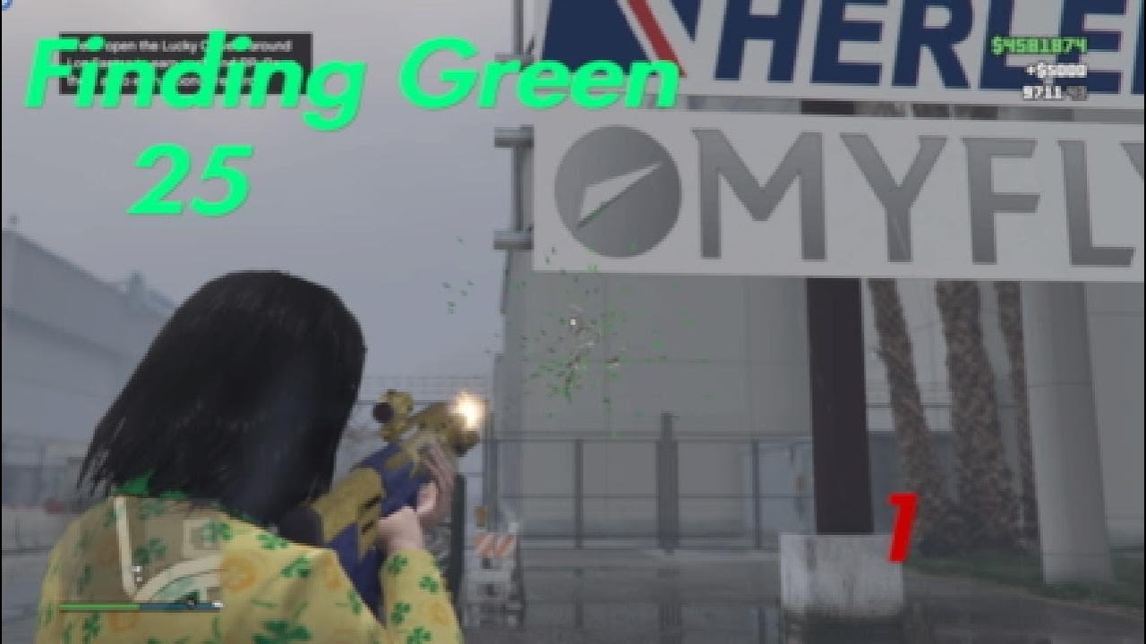 GTA5 online Finding Green 25/25 Unlock : Lucky clover oufift