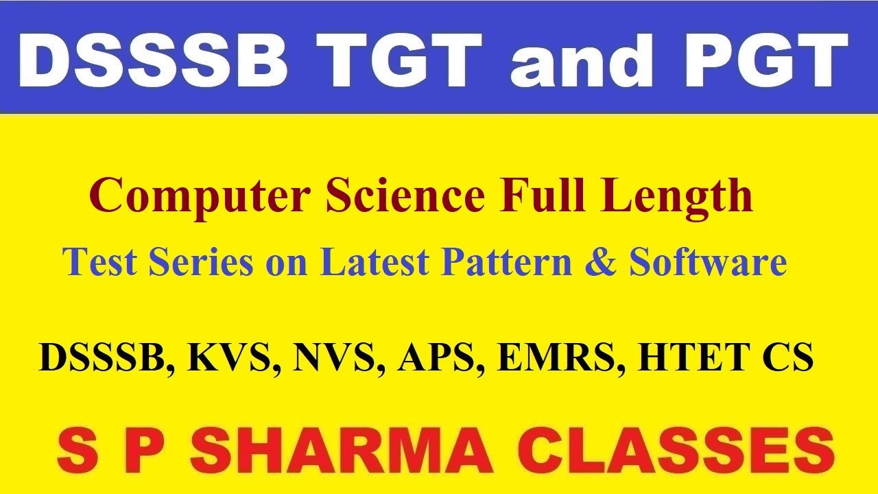 DSSSB TGT CS Full Length Test Series