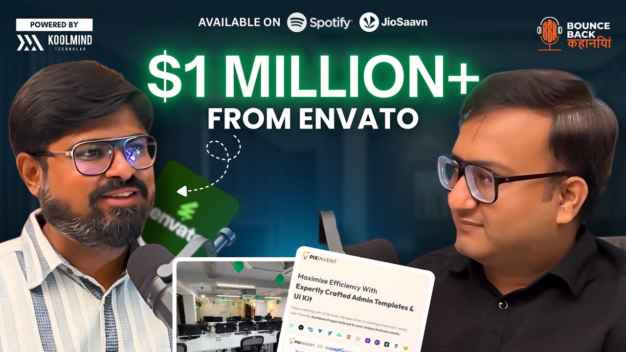 Ep. 4 How This Creator Made $1M+ on Envato | PixInvent Story (ft. Ajay Patel - Founder of Clevision)