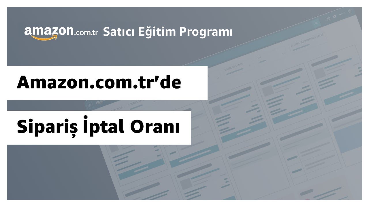 Amazon.com.tr'de Sipariş İptal Oranı