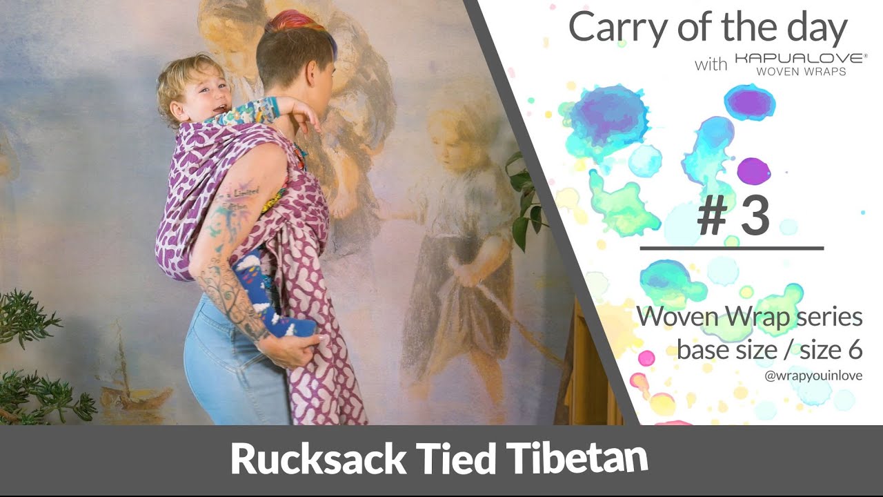 Rucksack with a knotless Tibetan finish - Woven wrap - series (size 6 / base size)