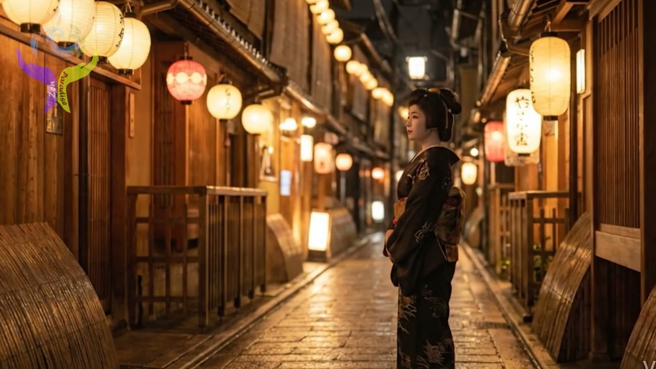 Torii Path Snowfall • Geisha in Silent Alignment • Frozen Zen Ambient