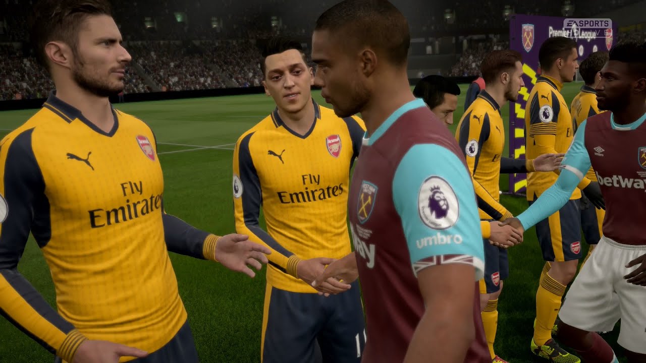 FIFA 17 | West Ham United vs Arsenal - Full Gameplay (PS4/Xbox One)