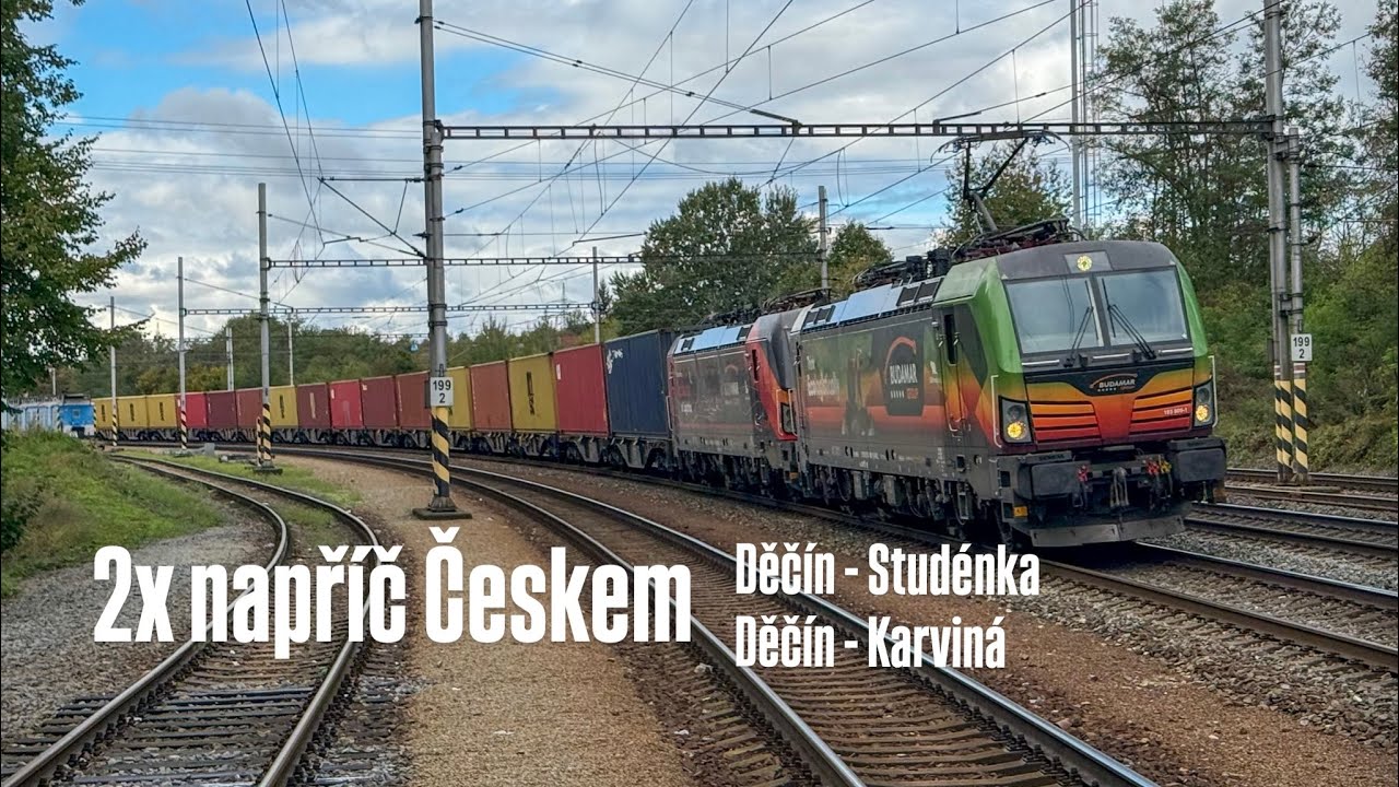Dvakrát z Děčína na Ostravsko, noční závody, pořád za deště.
