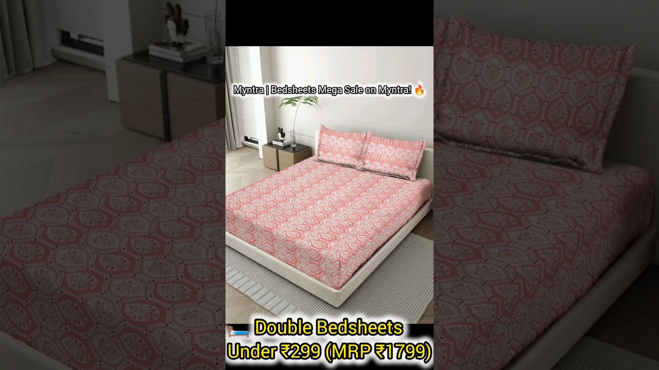🔥Myntra | Bedsheets Mega Sale on Myntra! 🔥🛏️ Min. 70% Off