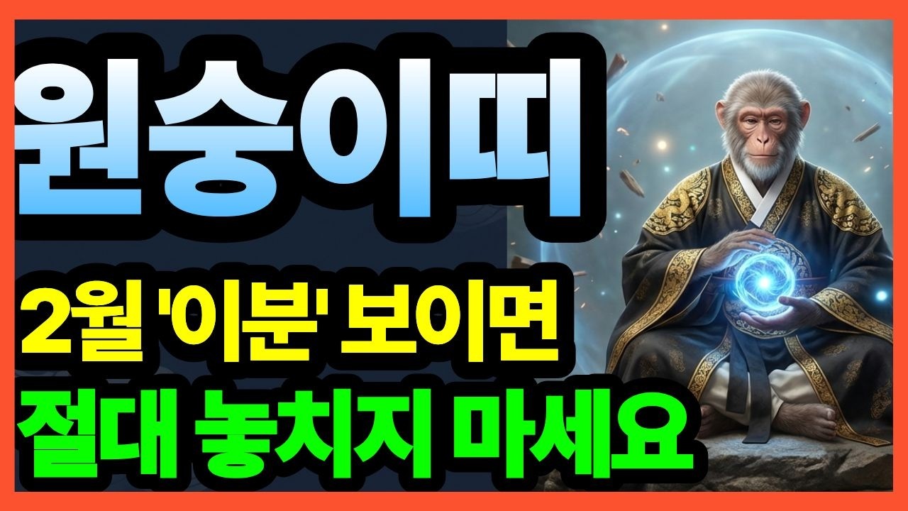 원숭이띠 2월 이분을 만나셔야 큰돈 들어옵니다. 80년생·68년생·56년생 #원숭이띠 #원숭이띠운세 #원숭이띠귀인 #2026년운세