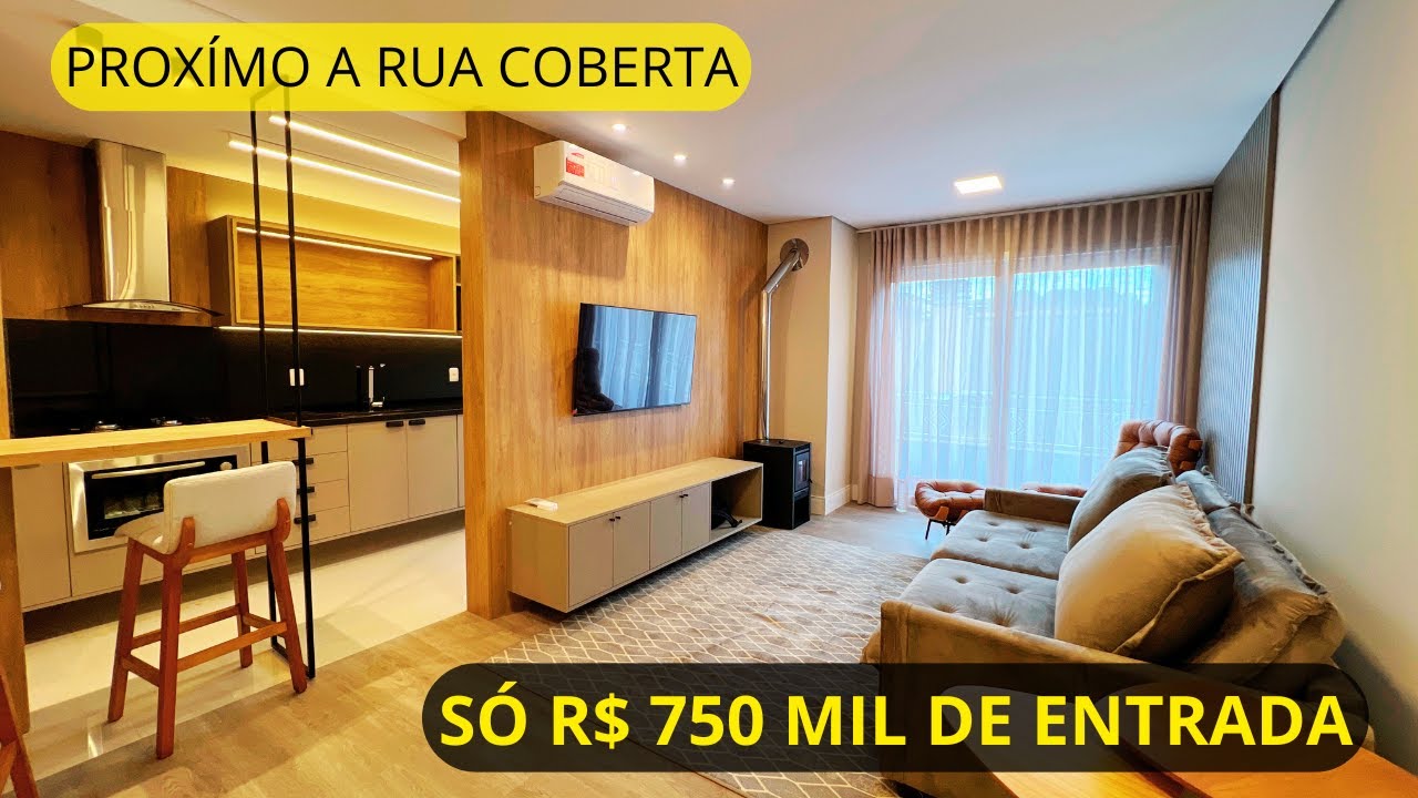 NUNCA VISTO ISSO EM GRAMADO APARTAMENTO MOBILIADO COM 60 X PARA PAGAR