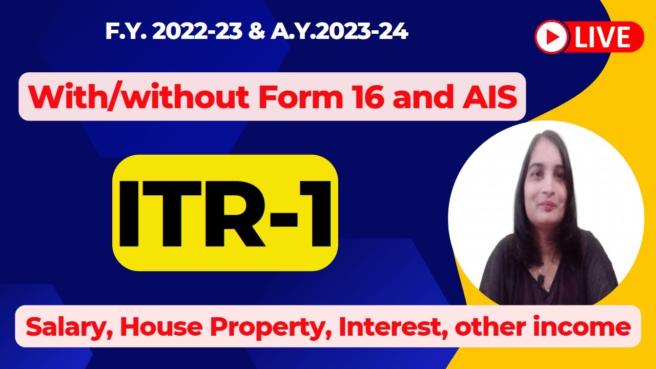 ITR filing online for A.Y. 2023-24| How to file ITR 1 with form 16|Online Income tax Return|