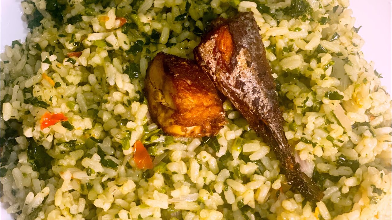 Green Leafy Rice Breakfast Recipe 