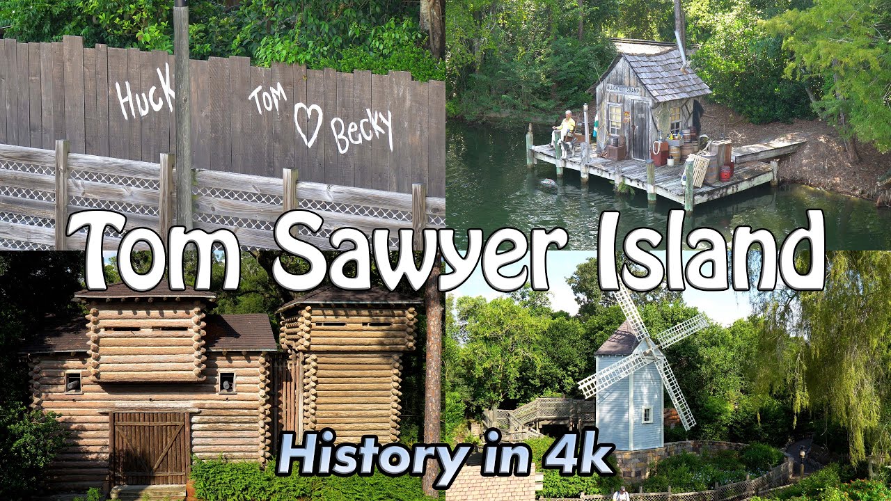 Disney World Tom Sawyer Island views from the Liberty Belle in 4k | New Cars Attraction Location