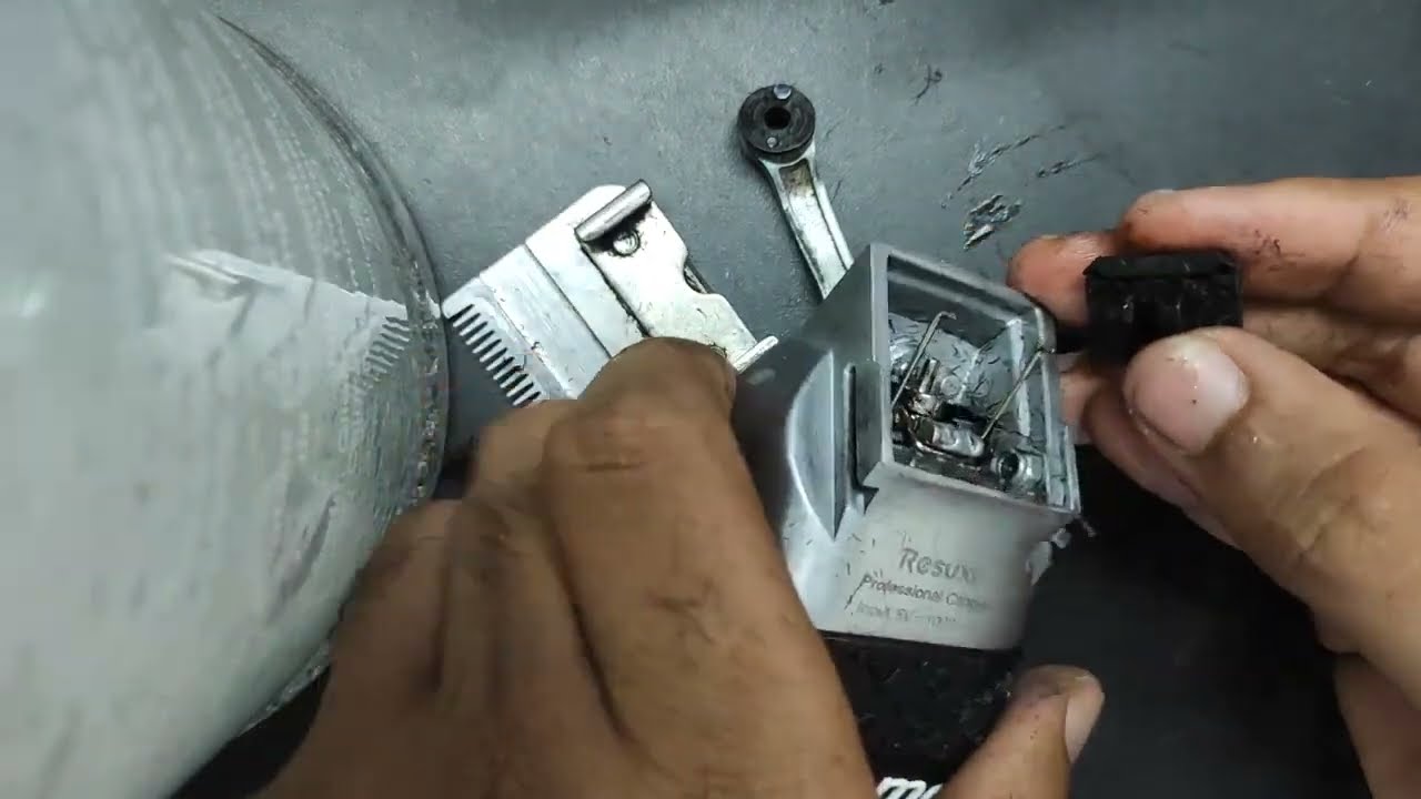 cómo armar y ajustar la cuchilla de máquina de cortar pelo inalámbrica fácil