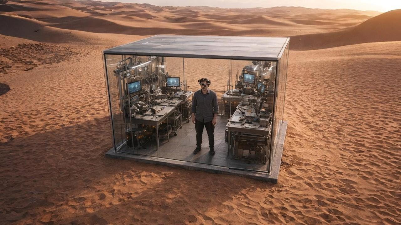 A Scientist Creates His Own Reality Inside a Cube and Lives There His Entire Life