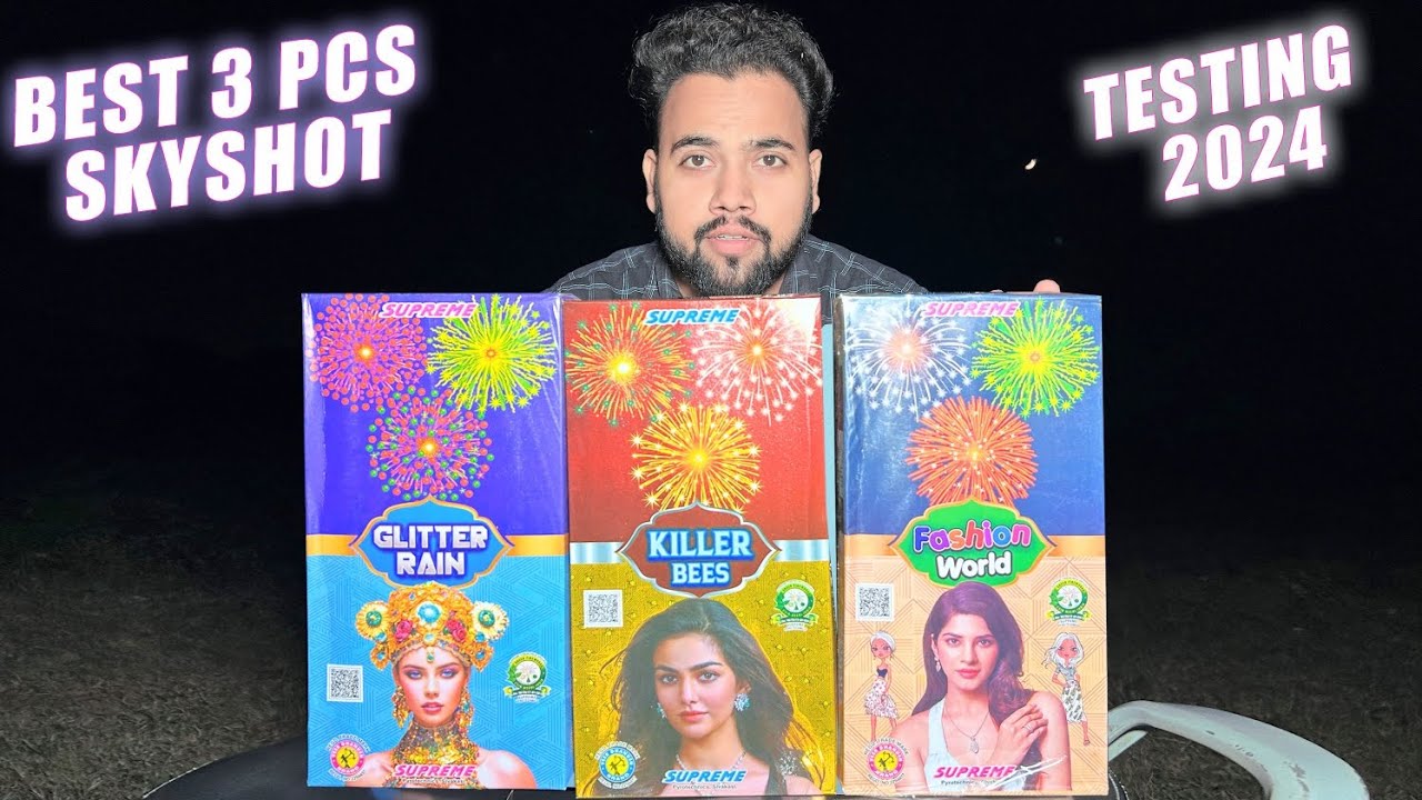 BEST 3 PCS SKYSHOT TESTING 2024 | SUPREME FIREWORKS BEST SKYSHOT TESTING 2024