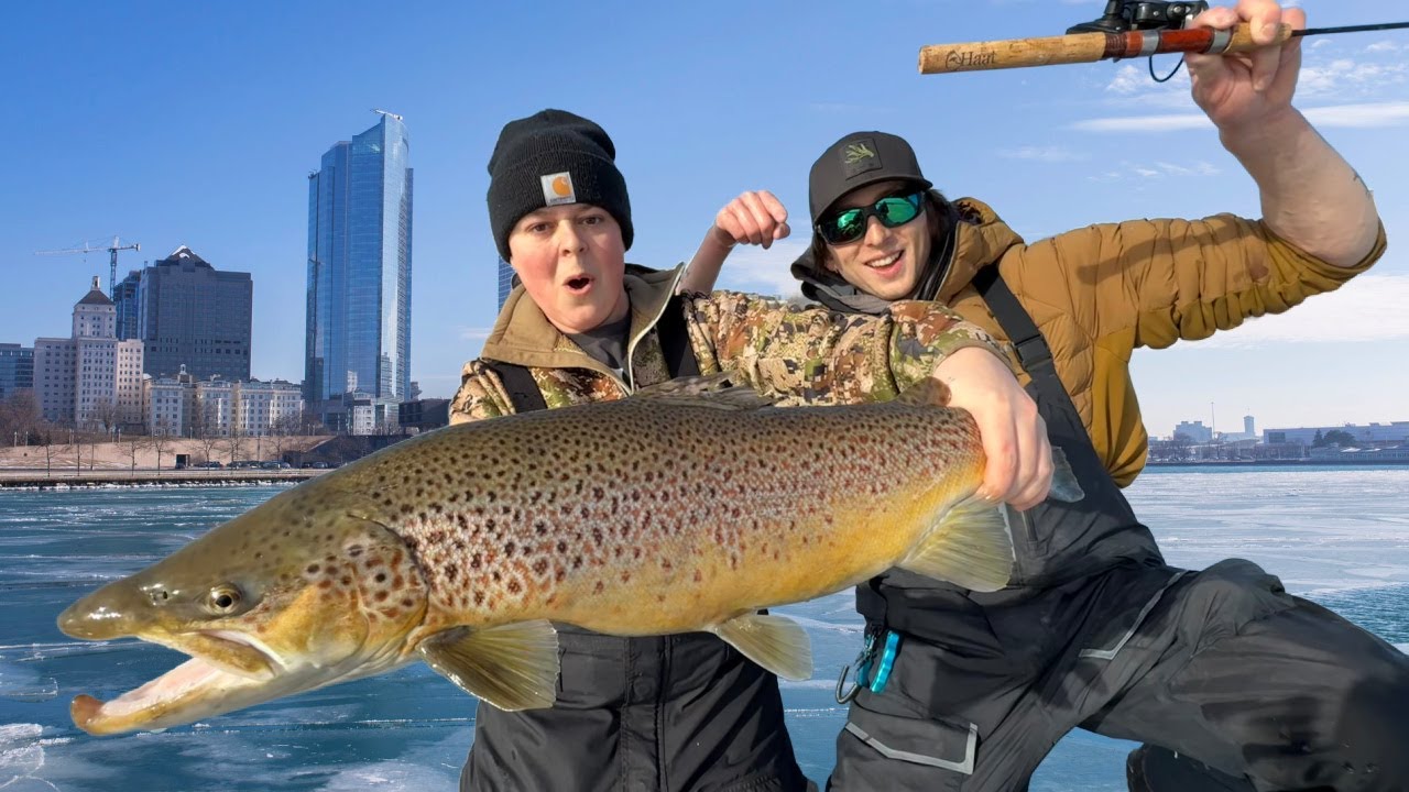 The Most Insane Ice Fishing I've Ever Seen! | Catch N' Cook