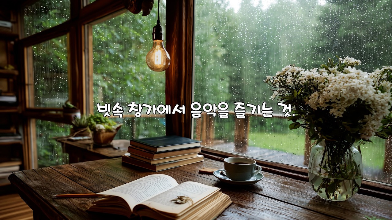 [Playlist] 비 오는 날, 집중이 잘되는 음악 - 공부·업무용 잔잔한 피아노 | Rain sound and piano music soothes the soul.
