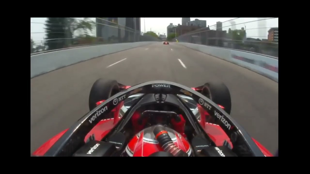 Indycar 2023, Onboard Cam Will Power at Detroit GP. Full Race.