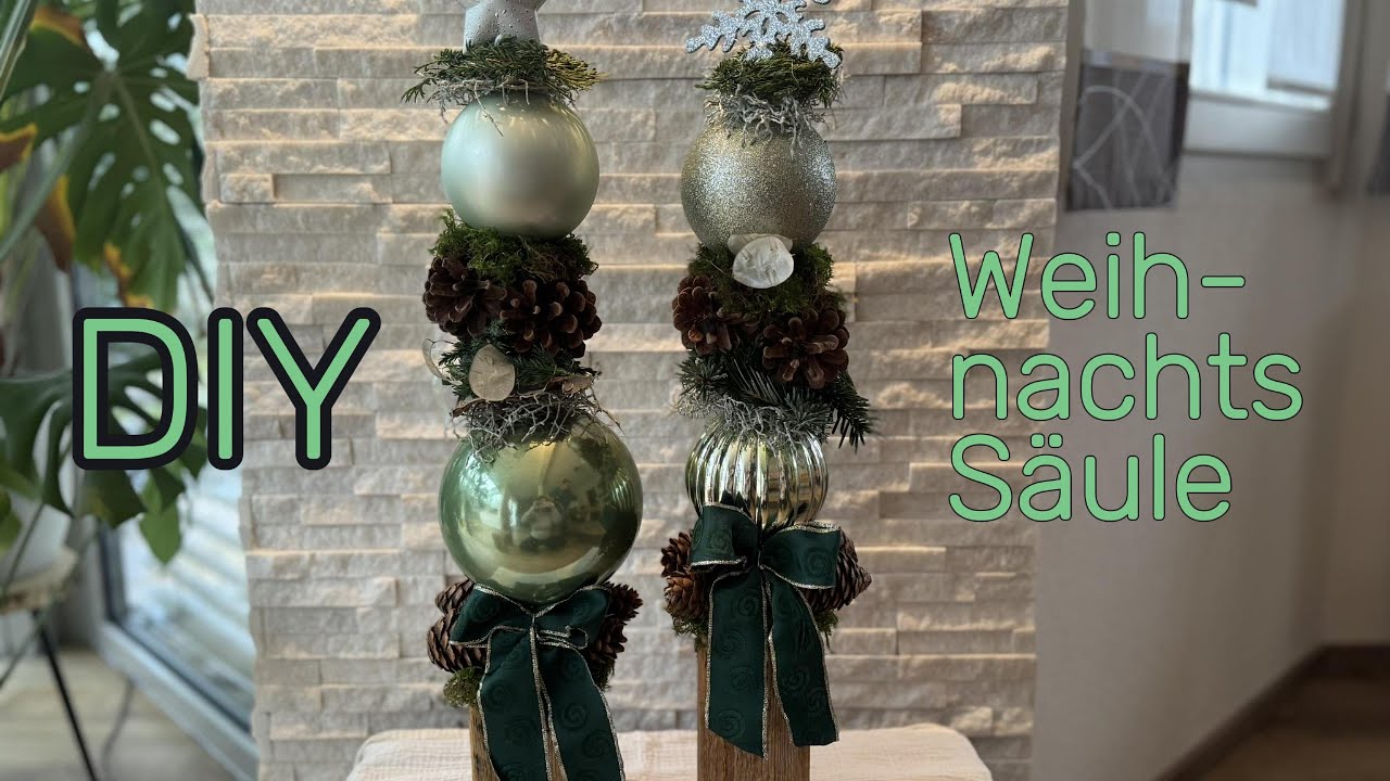 DIY Weihnachtsdeko hochkant, raffiniert super schön. 